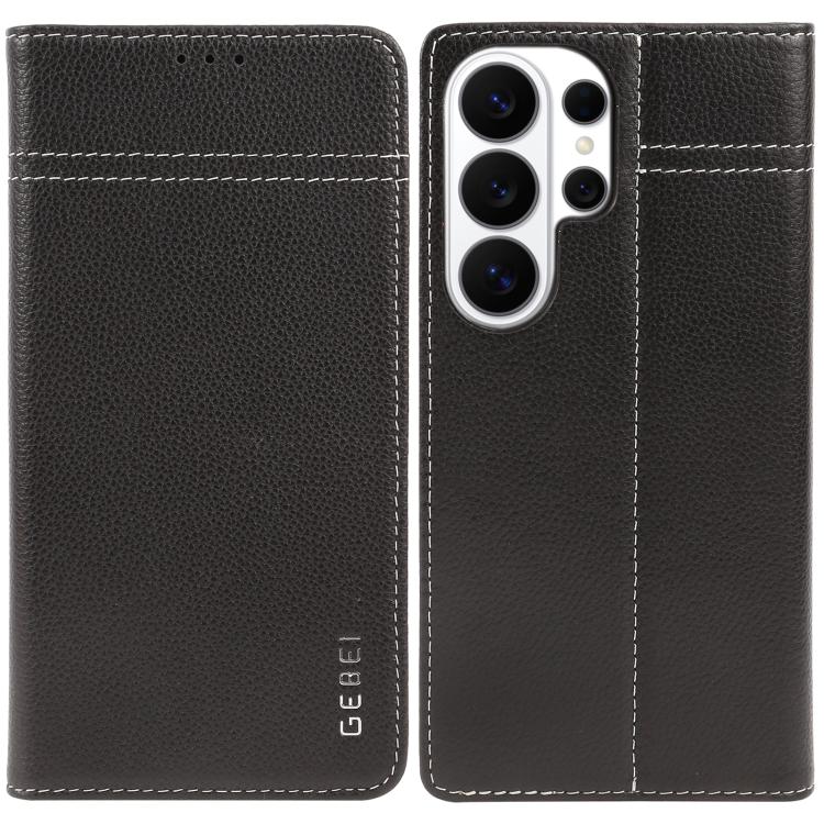 Custodia per telefono in pelle con chiusura orizzontale a grana fine GEBEI, For Galaxy S26+ 5G, For Galaxy S26 Ultra 5G, For Galaxy S26 5G, For Galaxy S25 5G, For Galaxy S25+ 5G, For Galaxy S25 Ultra 5G