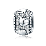Accessori per collana braccialetto fai-da-te con perline Shine My Heart in argento sterling S925