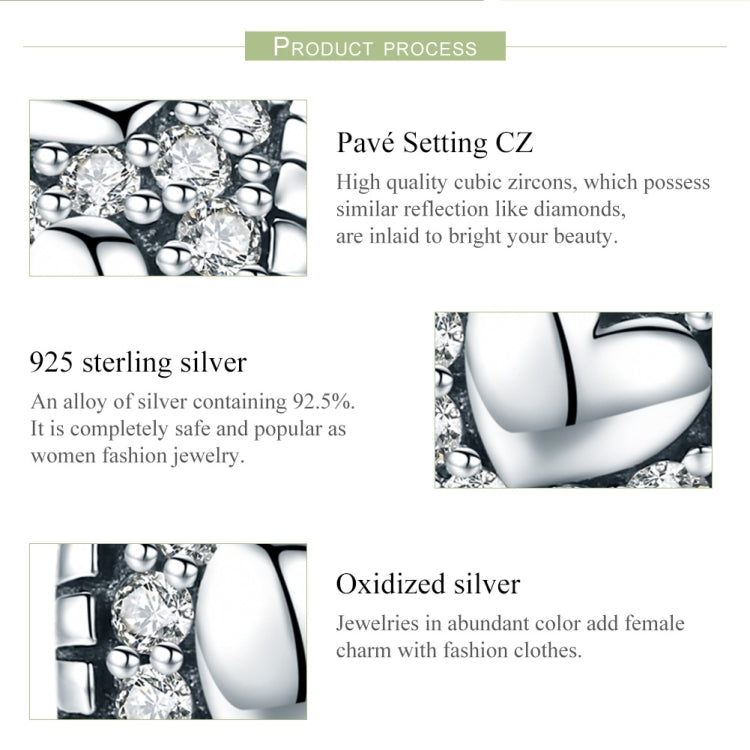 Accessori per collana braccialetto fai-da-te con perline Shine My Heart in argento sterling S925