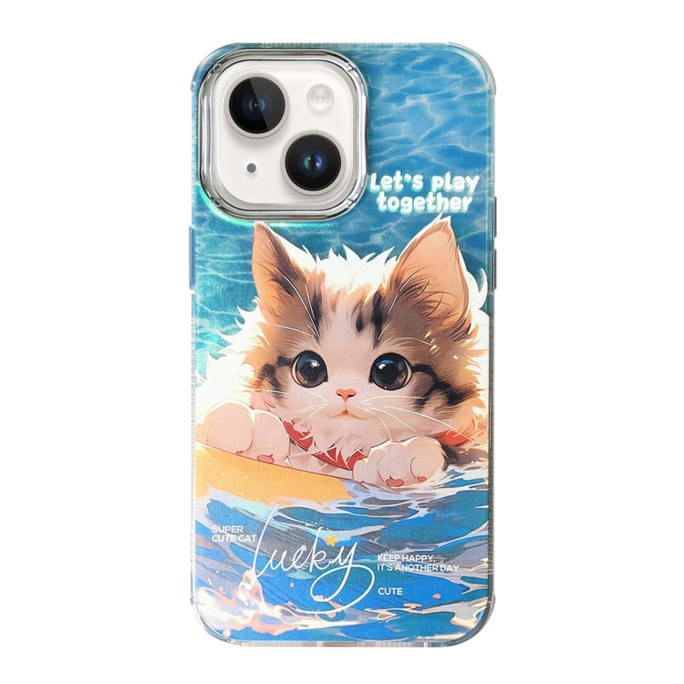 Custodia per telefono antiurto a copertura totale con motivo a radiazioni, For iPhone 15, For iPhone 14