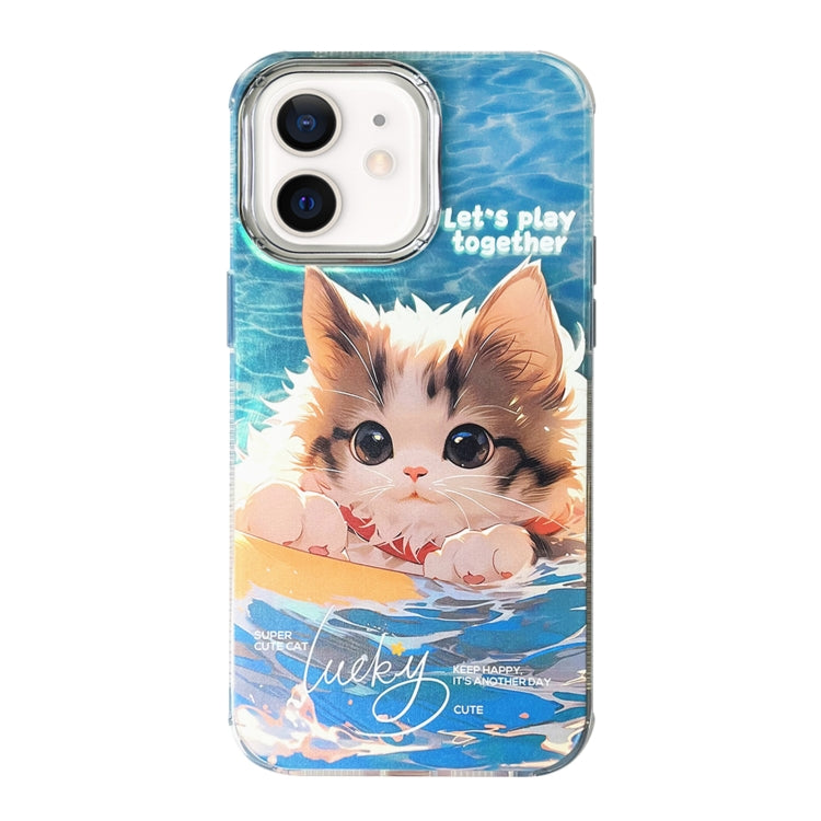 Custodia per telefono antiurto a copertura totale con motivo a radiazioni, For iPhone 13, For iPhone 12