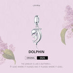 Accessori per collana braccialetto fai-da-te con ciondolo delfino in argento sterling S925