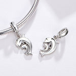 Accessori per collana braccialetto fai-da-te con ciondolo delfino in argento sterling S925