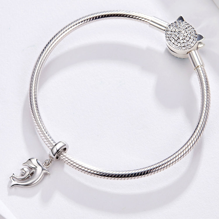 Accessori per collana braccialetto fai-da-te con ciondolo delfino in argento sterling S925