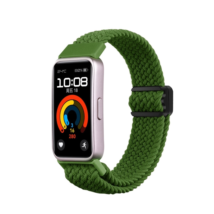 Cinturino per orologio intrecciato in nylon con fibbia magnetica, For Huawei Band 10 / 9 / 8