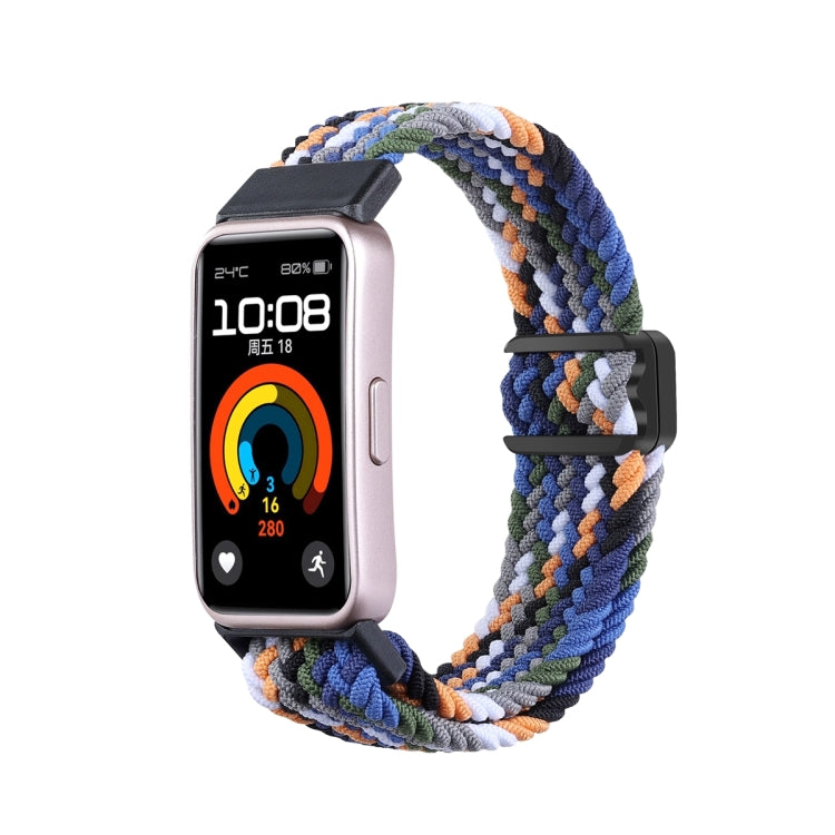 Cinturino per orologio intrecciato in nylon con fibbia magnetica, For Huawei Band 10 / 9 / 8
