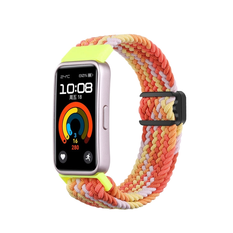 Cinturino per orologio intrecciato in nylon con fibbia magnetica, For Huawei Band 10 / 9 / 8