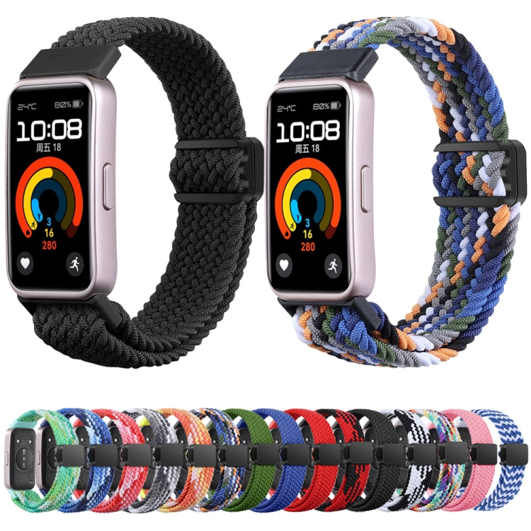 Cinturino per orologio intrecciato in nylon con fibbia magnetica, For Huawei Band 10 / 9 / 8