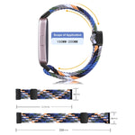 Cinturino per orologio intrecciato in nylon con fibbia magnetica, For Huawei Band 10 / 9 / 8