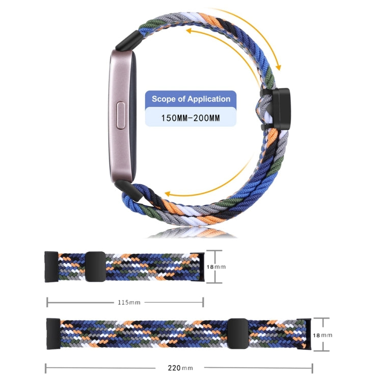 Cinturino per orologio intrecciato in nylon con fibbia magnetica, For Huawei Band 10 / 9 / 8