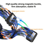 Cinturino per orologio intrecciato in nylon con fibbia magnetica, For Huawei Band 10 / 9 / 8