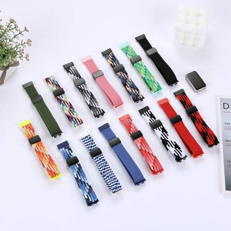 Cinturino per orologio intrecciato in nylon con fibbia magnetica, For Huawei Band 10 / 9 / 8