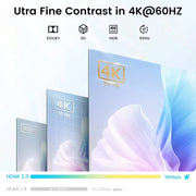 Switcher HDMI bidirezionale OZ 4K 60Hz 2 in 1 uscita, 4K 60Hz