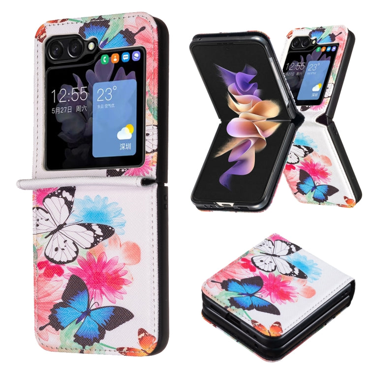 Custodia per telefono antiurto PU + PC con disegno colorato, For Samsung Galaxy Z Flip6 / Flip7 FE, For Samsung Galaxy Z Flip5