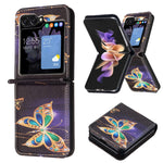 Custodia per telefono antiurto PU + PC con disegno colorato, For Samsung Galaxy Z Flip6 / Flip7 FE, For Samsung Galaxy Z Flip5