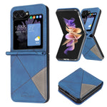 Custodia per telefono antiurto PU + PC con texture rombo, For Galaxy Z Flip8 5G, For Samsung Galaxy Z Flip7 FE / Flip6, For Samsung Galaxy Z Flip7, For Samsung Galaxy Z Flip5
