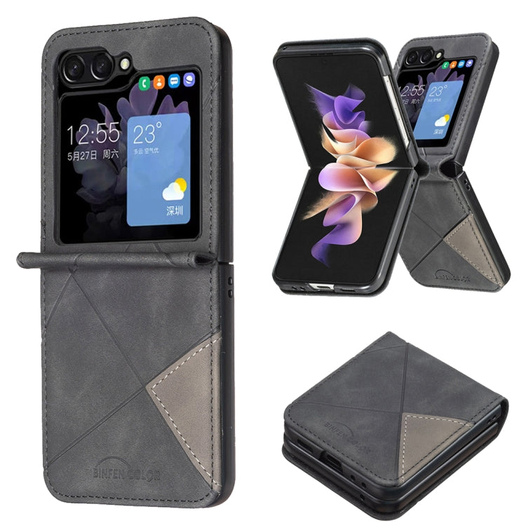 Custodia per telefono antiurto PU + PC con texture rombo, For Galaxy Z Flip8 5G, For Samsung Galaxy Z Flip7 FE / Flip6, For Samsung Galaxy Z Flip7, For Samsung Galaxy Z Flip5