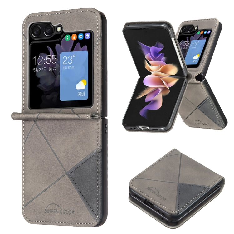 Custodia per telefono antiurto PU + PC con texture rombo, For Galaxy Z Flip8 5G, For Samsung Galaxy Z Flip7 FE / Flip6, For Samsung Galaxy Z Flip7, For Samsung Galaxy Z Flip5