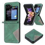 Custodia per telefono antiurto PU + PC con texture rombo, For Galaxy Z Flip8 5G, For Samsung Galaxy Z Flip7 FE / Flip6, For Samsung Galaxy Z Flip7, For Samsung Galaxy Z Flip5