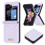 Custodia per telefono antiurto Diamond Lattice PU + PC, For Galaxy Z Flip8 5G, For Samsung Galaxy Z Flip7 FE / Flip6, For Samsung Galaxy Z Flip7, For Samsung Galaxy Z Flip5