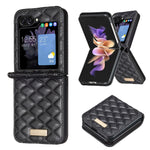 Custodia per telefono antiurto Diamond Lattice PU + PC, For Galaxy Z Flip8 5G, For Samsung Galaxy Z Flip7 FE / Flip6, For Samsung Galaxy Z Flip7, For Samsung Galaxy Z Flip5