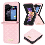 Custodia per telefono antiurto Diamond Lattice PU + PC, For Galaxy Z Flip8 5G, For Samsung Galaxy Z Flip7 FE / Flip6, For Samsung Galaxy Z Flip7, For Samsung Galaxy Z Flip5