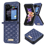 Custodia per telefono antiurto Diamond Lattice PU + PC, For Galaxy Z Flip8 5G, For Samsung Galaxy Z Flip7 FE / Flip6, For Samsung Galaxy Z Flip7, For Samsung Galaxy Z Flip5
