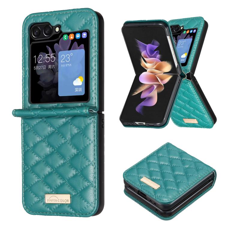 Custodia per telefono antiurto Diamond Lattice PU + PC, For Galaxy Z Flip8 5G, For Samsung Galaxy Z Flip7 FE / Flip6, For Samsung Galaxy Z Flip7, For Samsung Galaxy Z Flip5
