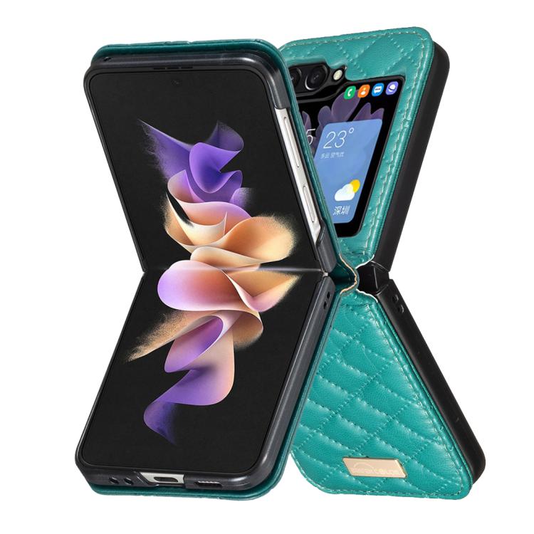 Custodia per telefono antiurto Diamond Lattice PU + PC, For Galaxy Z Flip8 5G, For Samsung Galaxy Z Flip7 FE / Flip6, For Samsung Galaxy Z Flip7, For Samsung Galaxy Z Flip5