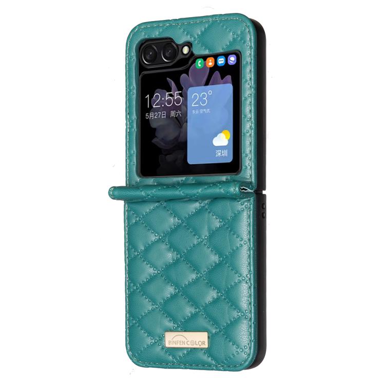 Custodia per telefono antiurto Diamond Lattice PU + PC, For Galaxy Z Flip8 5G, For Samsung Galaxy Z Flip7 FE / Flip6, For Samsung Galaxy Z Flip7, For Samsung Galaxy Z Flip5