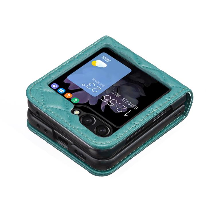 Custodia per telefono antiurto Diamond Lattice PU + PC, For Galaxy Z Flip8 5G, For Samsung Galaxy Z Flip7 FE / Flip6, For Samsung Galaxy Z Flip7, For Samsung Galaxy Z Flip5