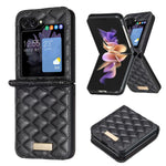 Custodia per telefono antiurto Diamond Lattice PU + PC, For Galaxy Z Flip8 5G, For Samsung Galaxy Z Flip7 FE / Flip6, For Samsung Galaxy Z Flip7, For Samsung Galaxy Z Flip5