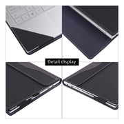 Custodia in pelle per laptop con struttura in tessuto con funzione di supporto, For Microsoft Surface Book 3 / 2 / 1 13.5 inch, For Microsoft Surface Book 3 / 2 15 inch, For Microsoft Surface Book 2 13.5 inch, For Microsoft Surface Book 2 15 inch      ...