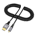 Cavo a molla HDMI 0,5-2,4 m Type-A a Type-A/C/D