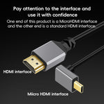 Cavo a molla con testa a gomito da HDTV a Micro HDTV per fotocamera DSLR, HDTV to Micro HDTV