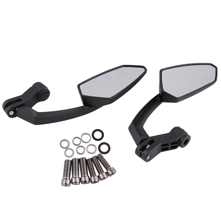 Set di specchietti retrovisori modificati per moto da 2 pezzi per Honda/Kawasaki/Suzuki/Yamaha, MB-MR024-BK