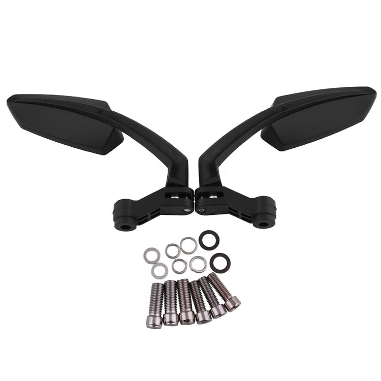 Set di specchietti retrovisori modificati per moto da 2 pezzi per Honda/Kawasaki/Suzuki/Yamaha, MB-MR024-BK