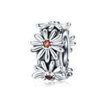 Accessori per collana braccialetto fai da te con perline ghirlanda margherita in argento sterling S925