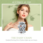 Accessori per collana braccialetto fai da te con perline ghirlanda margherita in argento sterling S925