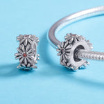 Accessori per collana braccialetto fai da te con perline ghirlanda margherita in argento sterling S925