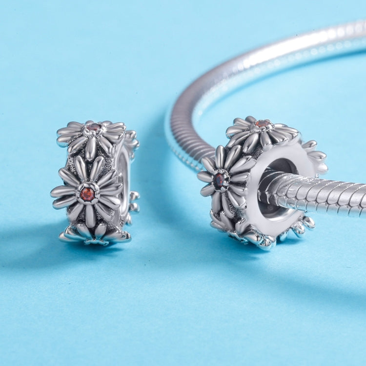 Accessori per collana braccialetto fai da te con perline ghirlanda margherita in argento sterling S925