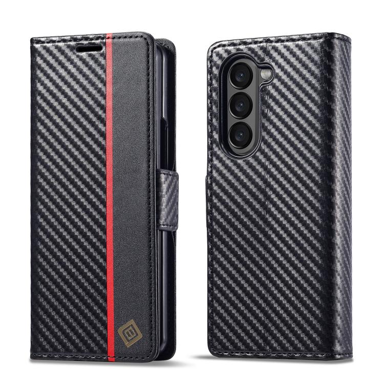 Custodia per telefono in pelle LC.IMEEKE in fibra di carbonio, For Galaxy Z Fold8 5G, For Galaxy Z Fold8 Ultra 5G, For Galaxy Z Flip8 5G, For Samsung Galaxy Z Flip6 / Flip7 FE, For Samsung Galaxy Z Fold7 5G, For Samsung Galaxy Z Flip7 5G               ...