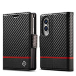 Custodia per telefono in pelle LC.IMEEKE in fibra di carbonio, For Galaxy Z Fold8 5G, For Galaxy Z Fold8 Ultra 5G, For Galaxy Z Flip8 5G, For Samsung Galaxy Z Flip6 / Flip7 FE, For Samsung Galaxy Z Fold7 5G, For Samsung Galaxy Z Flip7 5G               ...