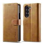 Custodia per telefono in pelle texture vitello LC.IMEEKE, For Samsung Galaxy Z Fold7 5G, For Samsung Galaxy Z Flip7 5G, For Samsung Galaxy Z Fold6 5G