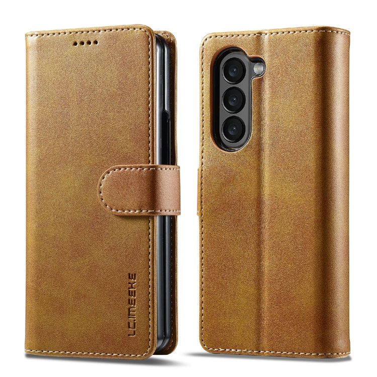 Custodia per telefono in pelle texture vitello LC.IMEEKE, For Samsung Galaxy Z Fold7 5G, For Samsung Galaxy Z Flip7 5G, For Samsung Galaxy Z Fold6 5G