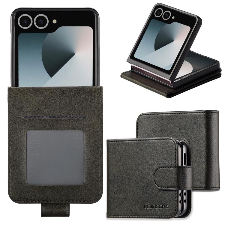 Custodia per telefono in pelle texture vitello LC.IMEEKE, For Samsung Galaxy Z Fold7 5G, For Samsung Galaxy Z Flip7 5G, For Samsung Galaxy Z Fold6 5G