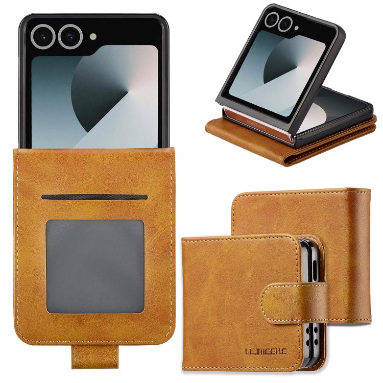 Custodia per telefono in pelle texture vitello LC.IMEEKE, For Samsung Galaxy Z Fold7 5G, For Samsung Galaxy Z Flip7 5G, For Samsung Galaxy Z Fold6 5G