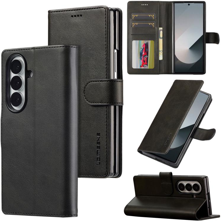 Custodia per telefono in pelle texture vitello LC.IMEEKE, For Galaxy Z Fold8 5G, For Galaxy Z Fold8 Ultra 5G, For Galaxy Z Flip8 5G, For Samsung Galaxy Z Flip6 / Flip7 FE