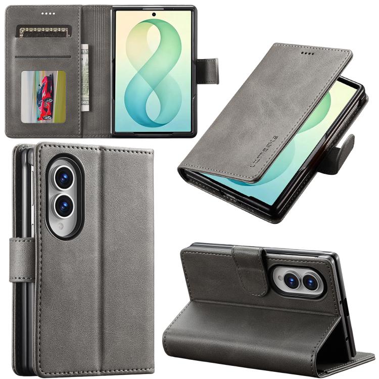 Custodia per telefono in pelle texture vitello LC.IMEEKE, For Galaxy Z Fold8 5G, For Galaxy Z Fold8 Ultra 5G, For Galaxy Z Flip8 5G, For Samsung Galaxy Z Flip6 / Flip7 FE