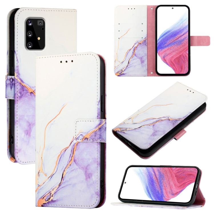 Custodia per telefono in pelle flip con motivo marmo PT003, For Samsung Galaxy S20+, For Samsung Galaxy A21 EU, For Samsung Galaxy A01 EU, For Samsung Galaxy A91 / M80s / S10 Lite